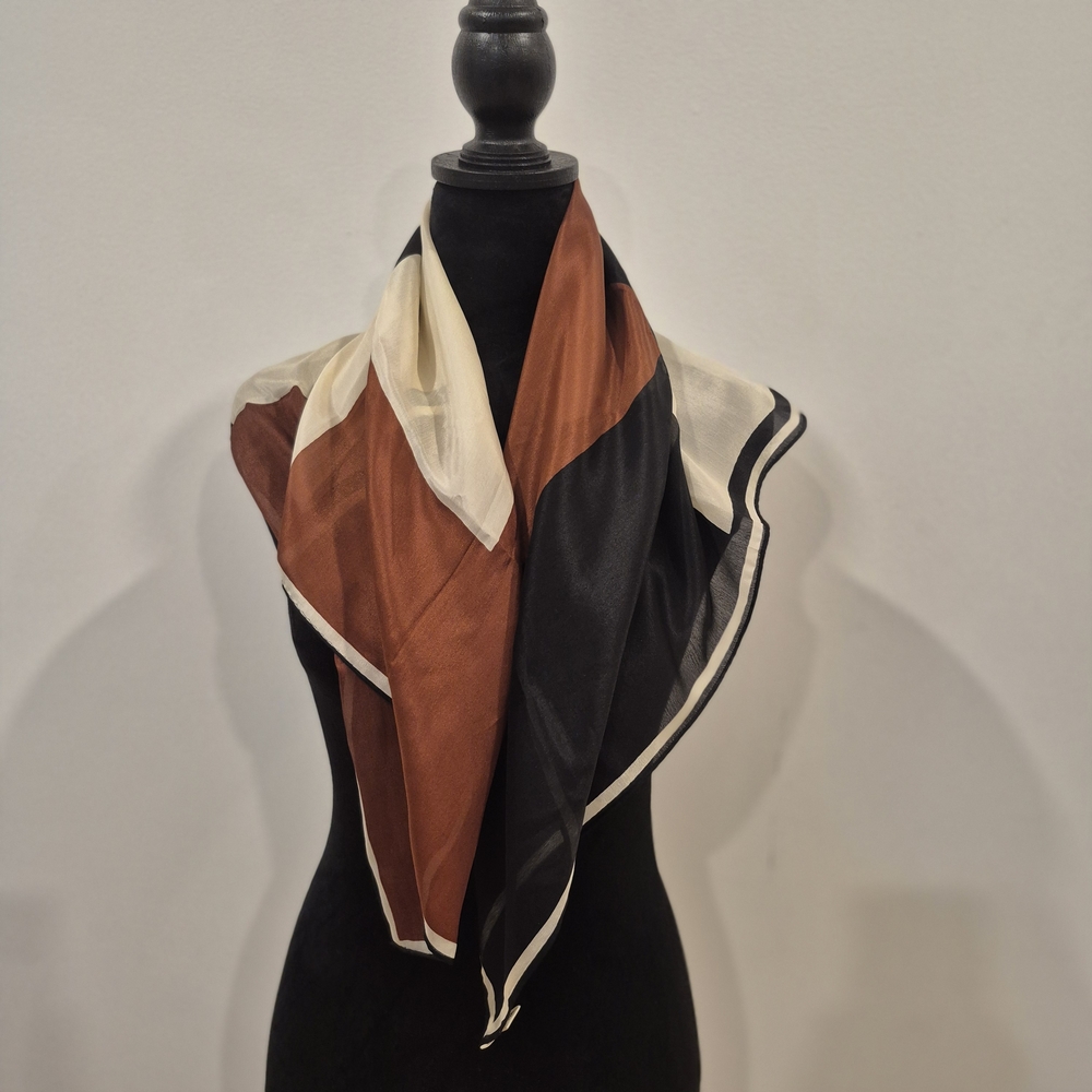 Vana Silk scarf bundle, 1 Animal Print and 1 Geometric Pattern